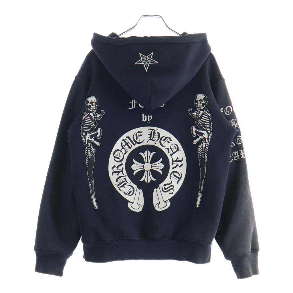 CHROME HEARTS(クロムハーツ) OLD FOTI オールド 裏地サーマル フォティ プリント ダガージップ スウェット ジップアップパーカー ブラック