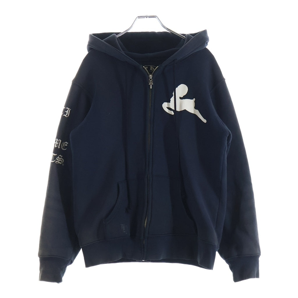 CHROME HEARTS(クロムハーツ) OLD FOTI オールド 裏地サーマル フォティ プリント ダガージップ スウェット ジップアップパーカー ブラック
