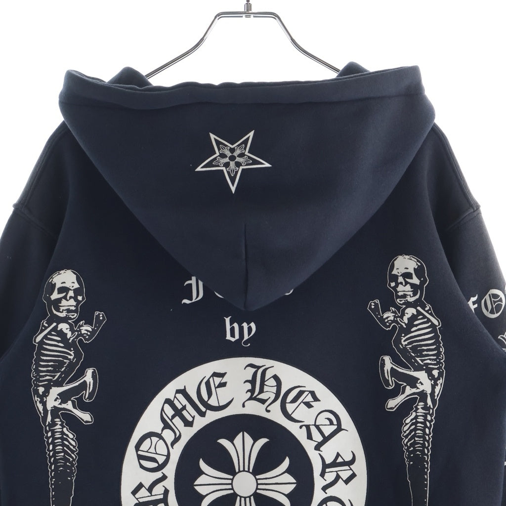 CHROME HEARTS(クロムハーツ) OLD FOTI オールド 裏地サーマル フォティ プリント ダガージップ スウェット ジップアップパーカー ブラック