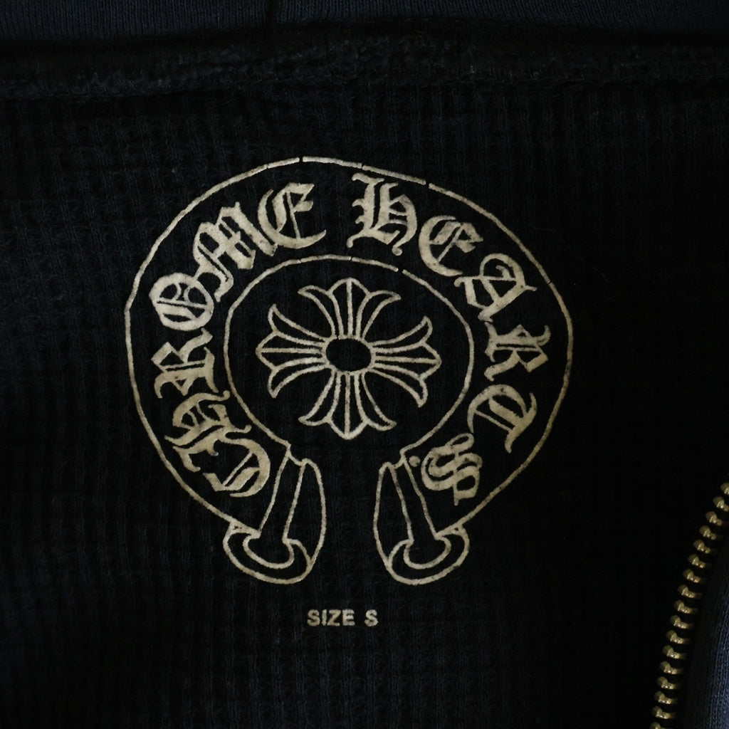 CHROME HEARTS(クロムハーツ) OLD FOTI オールド 裏地サーマル フォティ プリント ダガージップ スウェット ジップアップパーカー ブラック