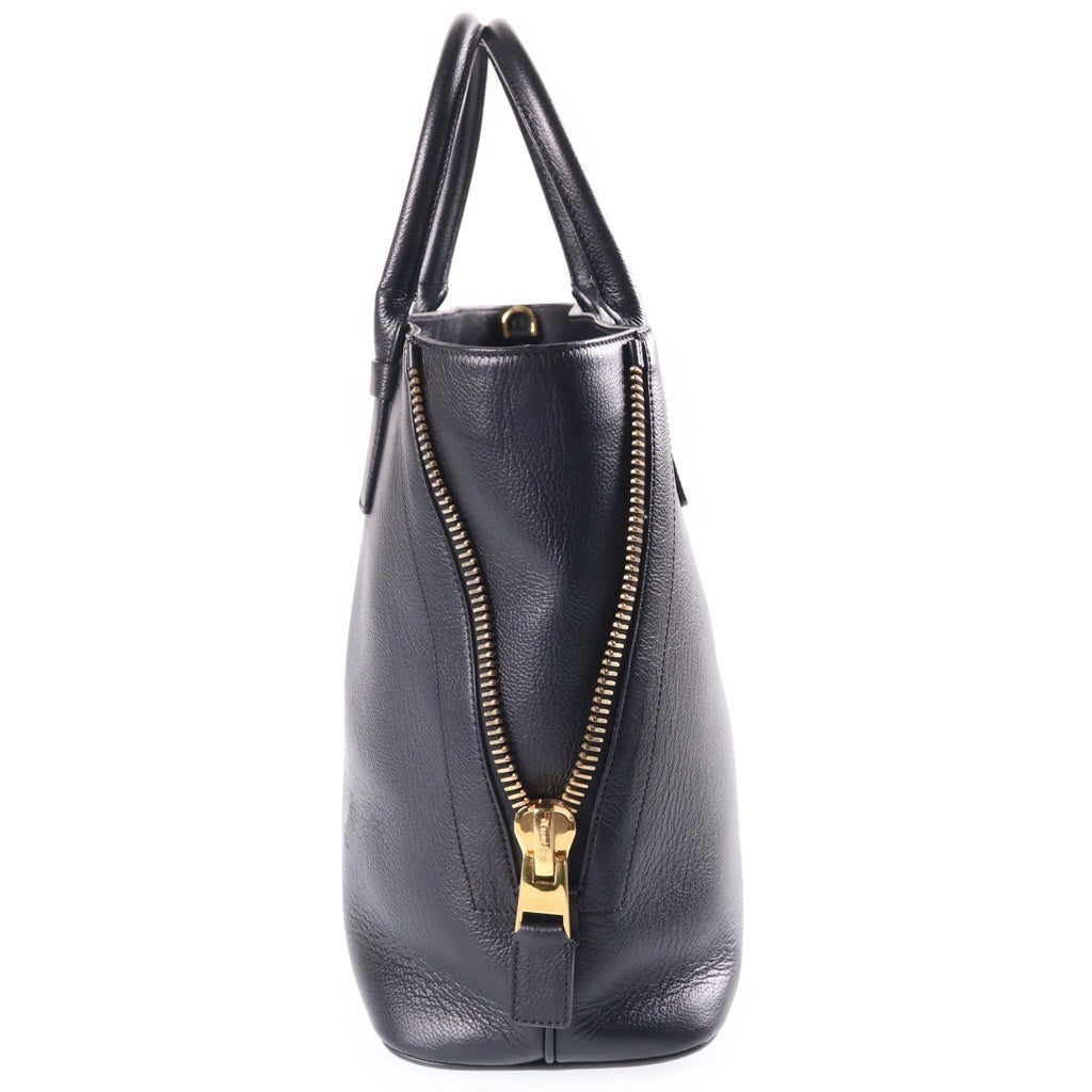TOM FORD(トムフォード) JENNIFER TOTE MEDIUM ジェニファー 2WAY レザー ショルダー トートバッグ ブラック L0583T-007-AG レディース
