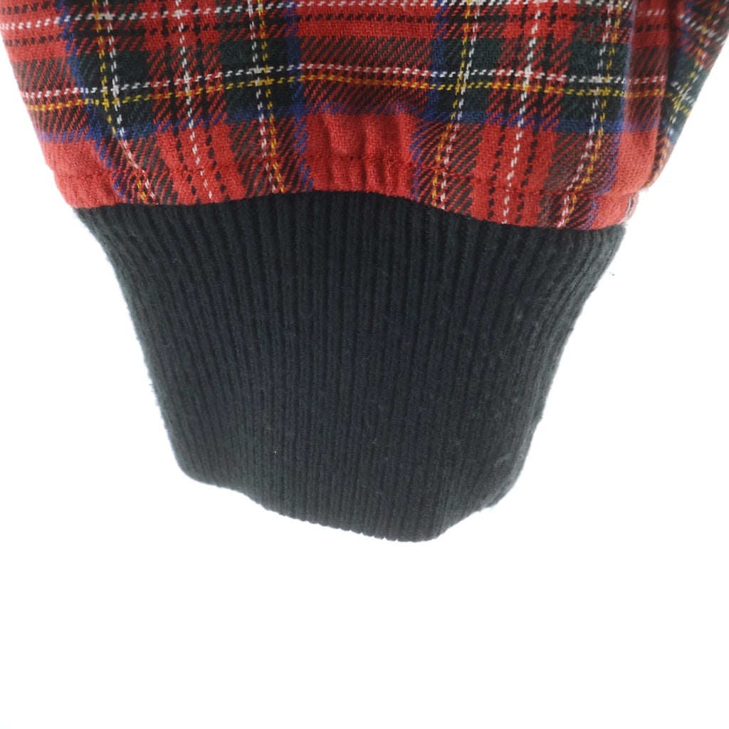 SUPREME(シュプリーム) 13AW Plaid Bomber プレイドボンバー チェック柄 スナップボタン リブブルゾン レッド