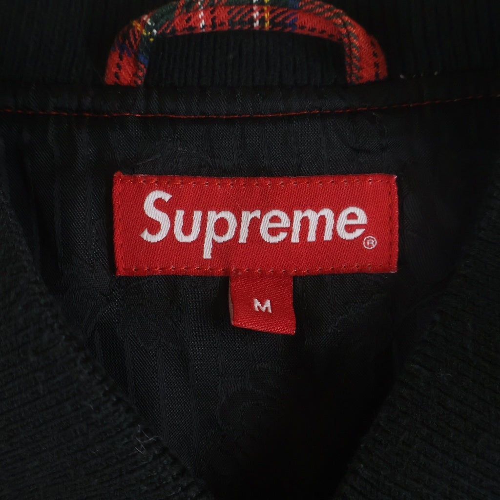 SUPREME(シュプリーム) 13AW Plaid Bomber プレイドボンバー チェック柄 スナップボタン リブブルゾン レッド
