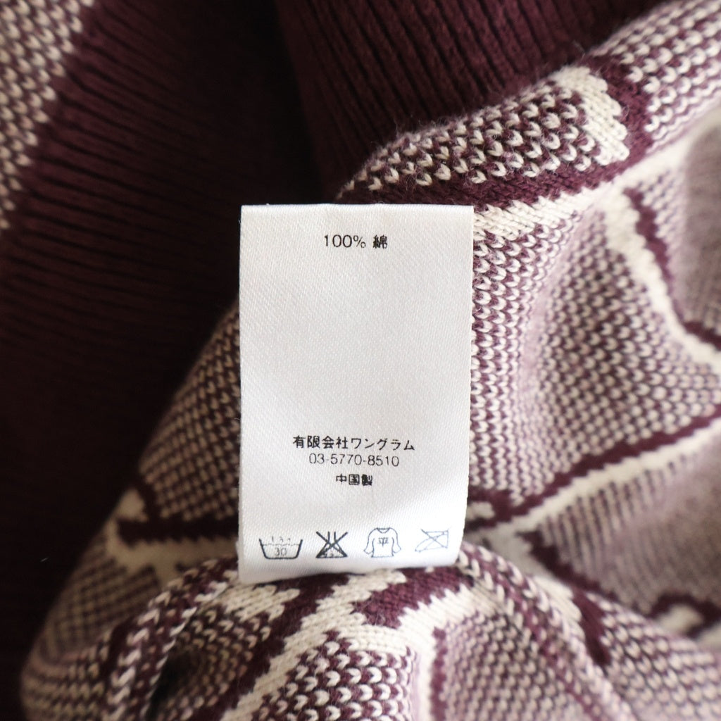 SUPREME(シュプリーム) 14AW Chain Link Sweater チェーンリンク 総柄 クルーネックニットセッター バーガンディー