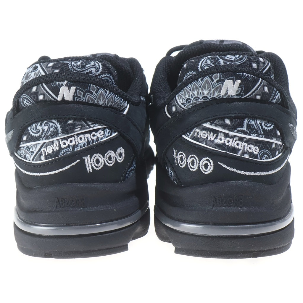 New Balance(ニューバランス) ×ATMOS M1000AP アトモス ペイズリー柄 ローカットスニーカー ブラック/ホワイト US9/27cm
