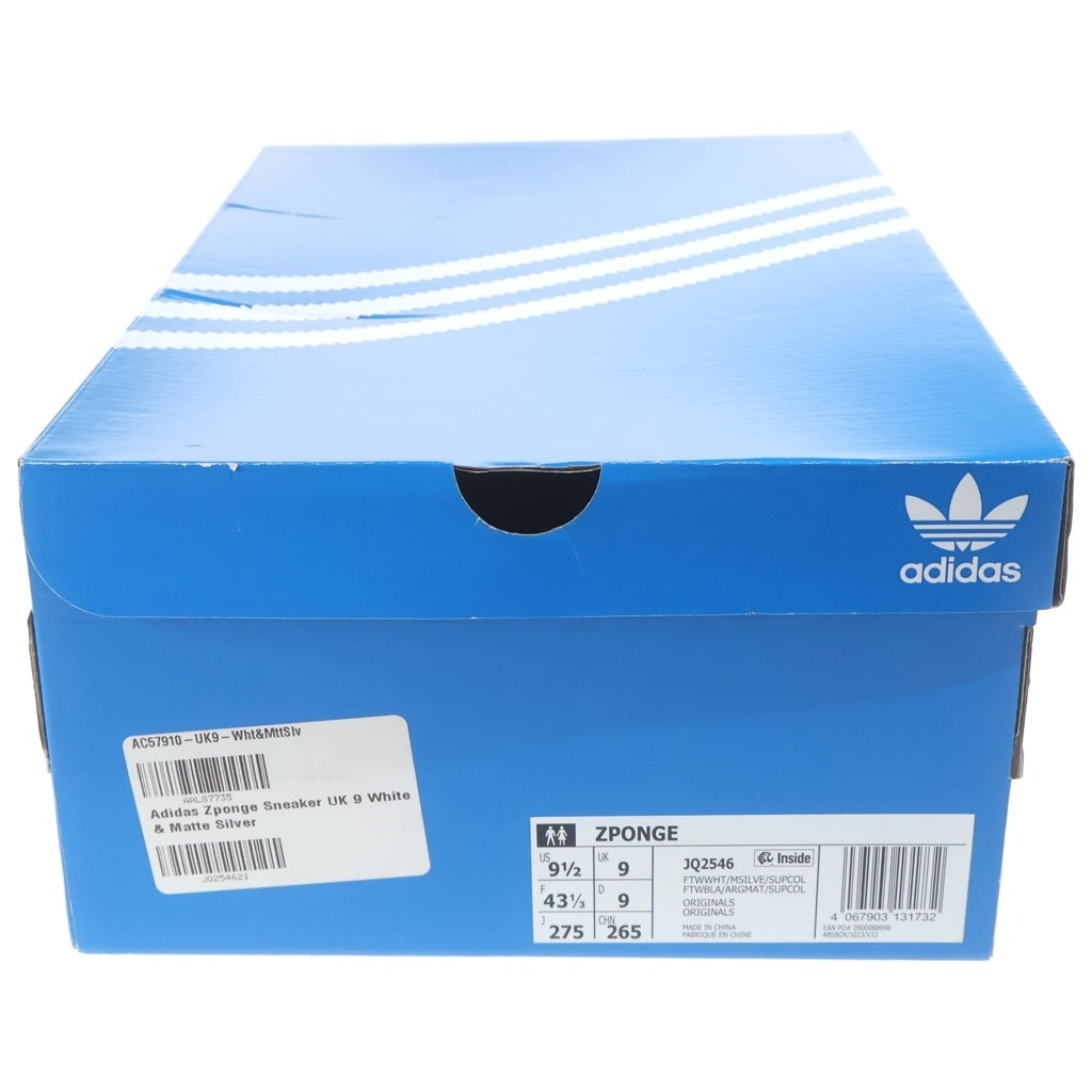 adidas(アディダス) ORIGINALS ZPONGE オリジナルス スポンジ ローカットスニーカー ホワイト US9/27cm JQ2546