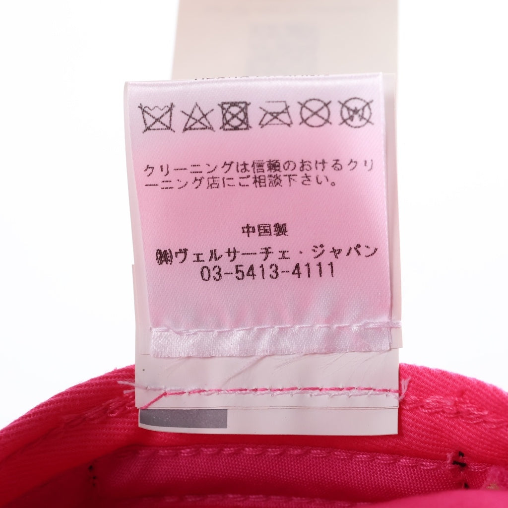 VERSACE(ヴェルサーチ) LOGO COTTON BASEBALL CAP ロゴエンブロイダリー ベースボールキャップ ピンク ICAP004S 1A07230 レディース