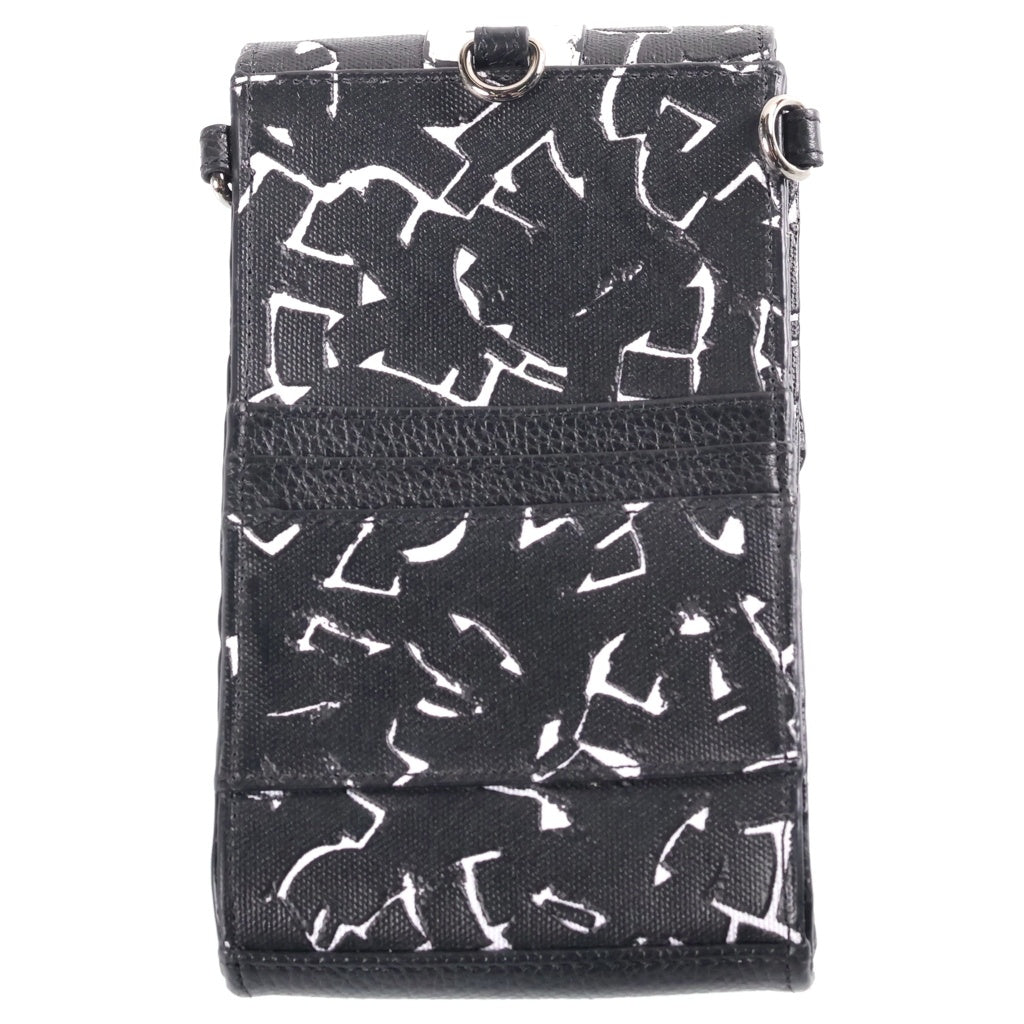 JIMMY CHOO(ジミーチュウ) ×ERIC HAZE PHONE HOLDER エリックヘイズ スマートフォン ストラップショルダーバッグ イタリア製 ブラック/ホワイト FVO 218 レディース