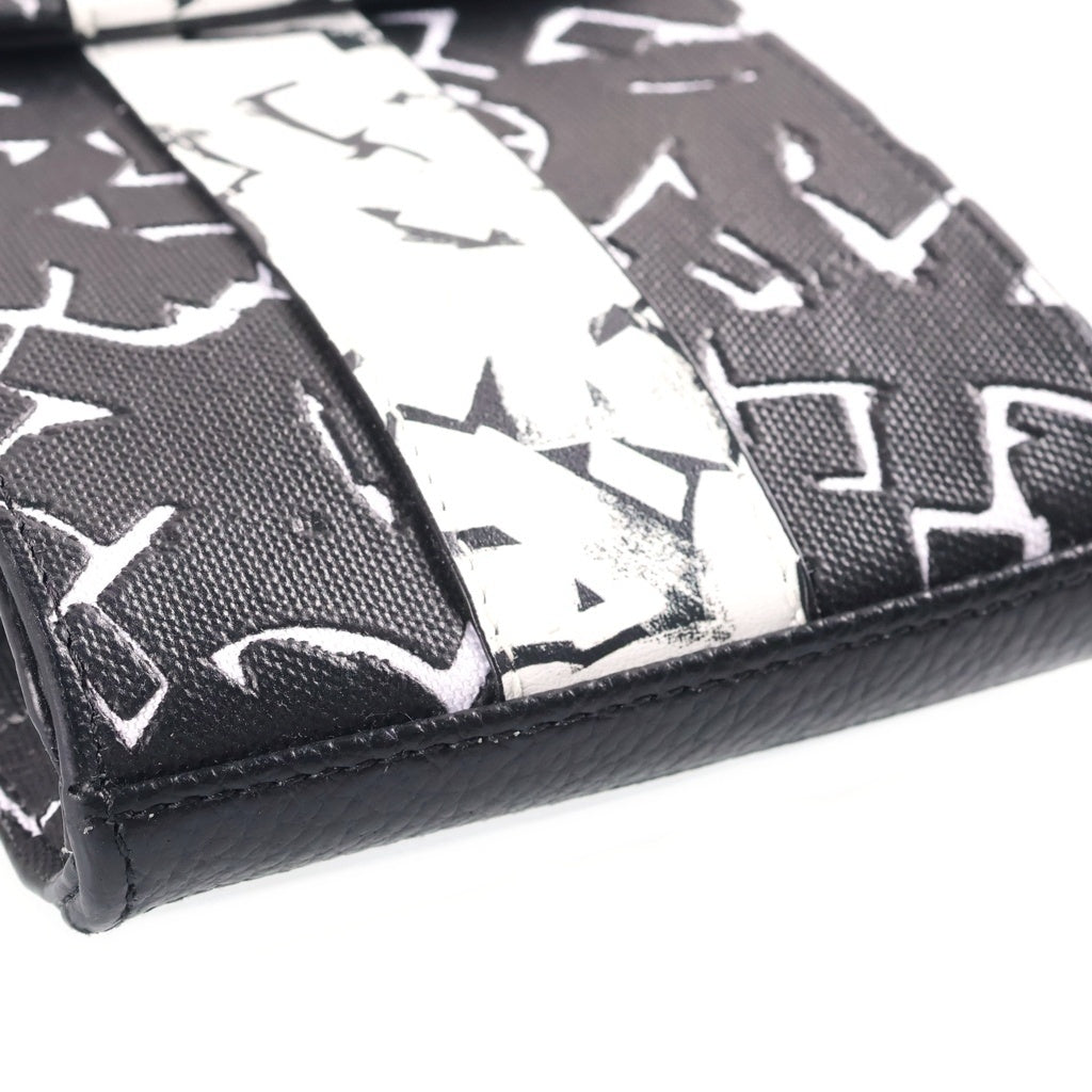 JIMMY CHOO(ジミーチュウ) ×ERIC HAZE PHONE HOLDER エリックヘイズ スマートフォン ストラップショルダーバッグ イタリア製 ブラック/ホワイト FVO 218 レディース