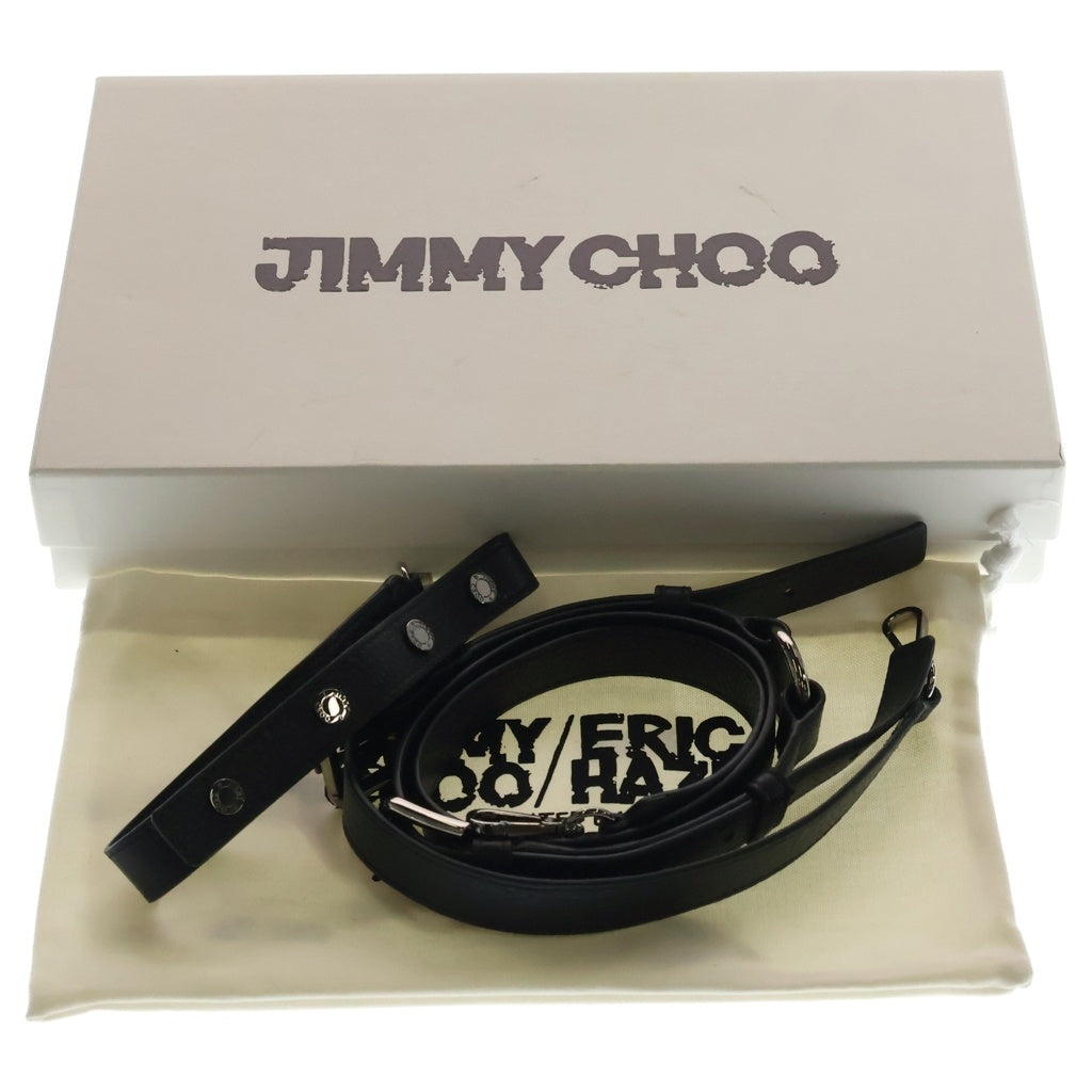 JIMMY CHOO(ジミーチュウ) ×ERIC HAZE PHONE HOLDER エリックヘイズ スマートフォン ストラップショルダーバッグ イタリア製 ブラック/ホワイト FVO 218 レディース