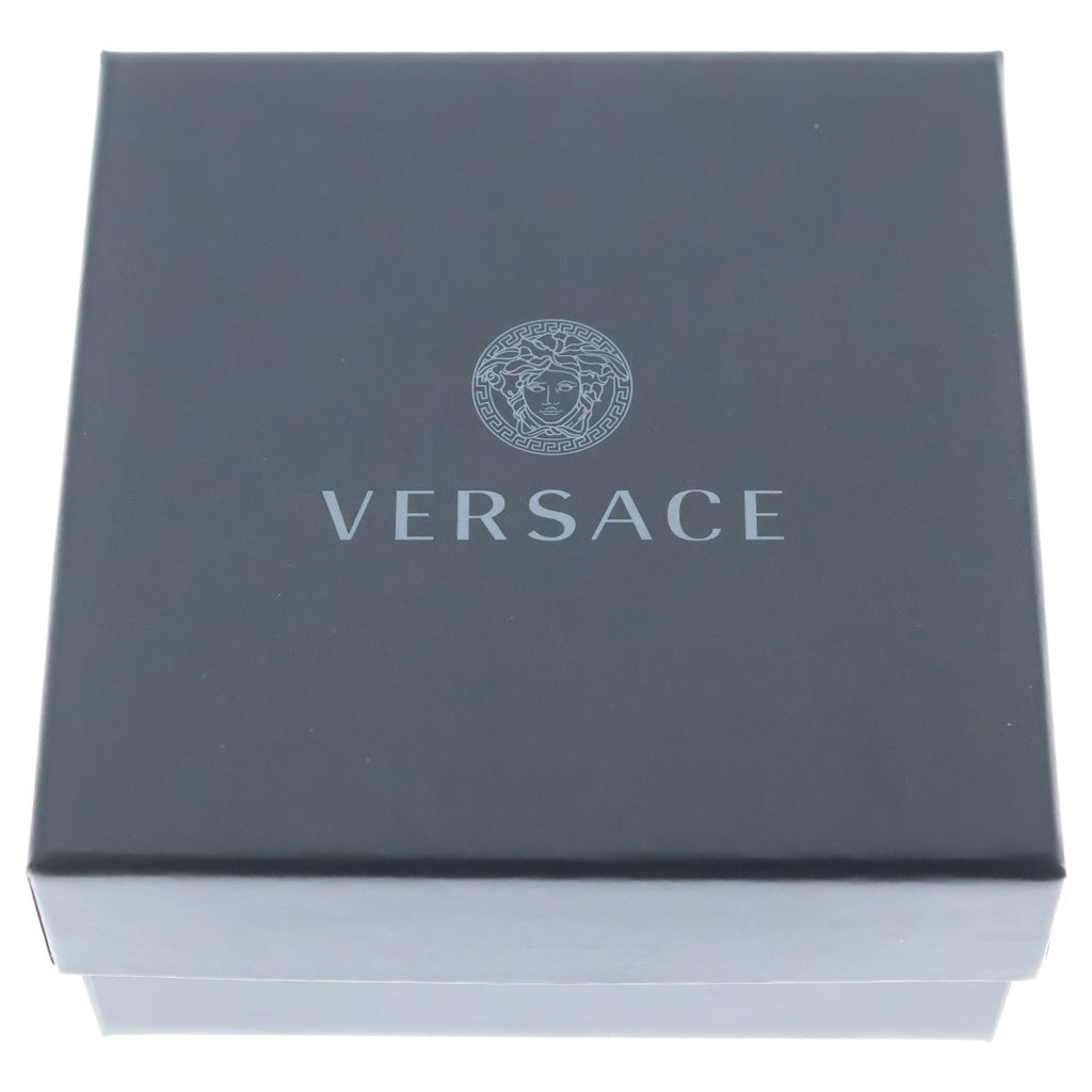 VERSACE(ヴェルサーチ) LEATHER CRYSTAL MEDUSA PENDANT NECKLESS レザー編み込み クリスタル メデューサ ロゴペンダント ネックレス イエロー 1GF1V レディース