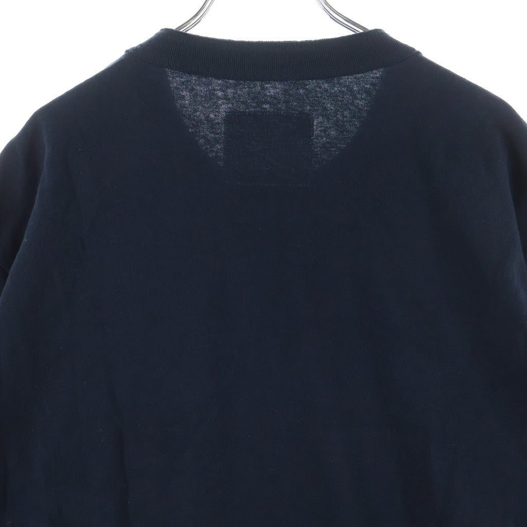 Sacai(サカイ) 22SS Sport Mix Tee スポーツミックス 異素材ドッキング加工Tシャツ 半袖クルーネックカットソー ネイビー/カーキ 22-02872M