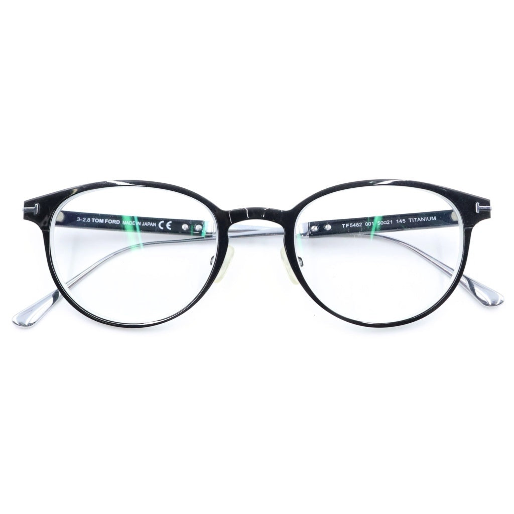 TOM FORD(トムフォード) ボストンフレーム アイウェア 眼鏡 ブラック/シルバー TF5482