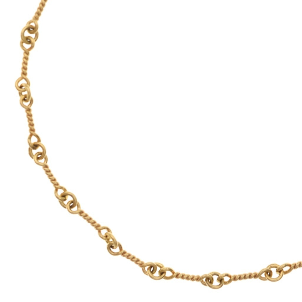 CHROME HEARTS(クロムハーツ) 22K NECKCHAIN T18 ツイストチェーンネックレス 18inch ゴールド BCA014