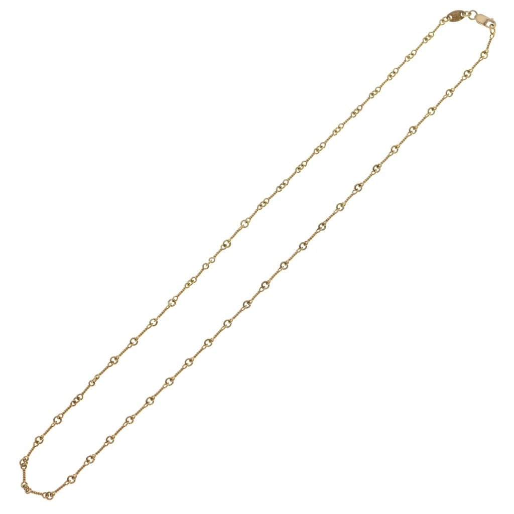 CHROME HEARTS(クロムハーツ) 22K NECKCHAIN T18 ツイストチェーンネックレス 18inch ゴールド BCA014