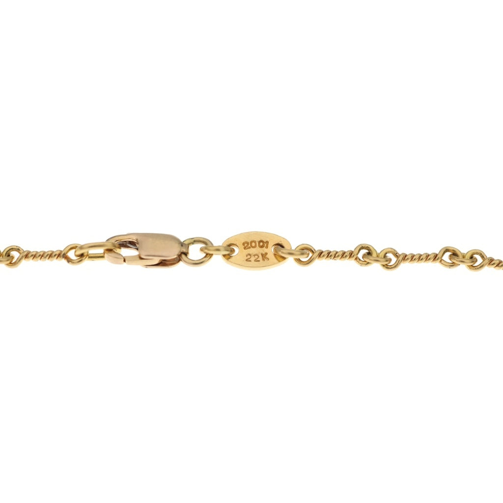 CHROME HEARTS(クロムハーツ) 22K NECKCHAIN T18 ツイストチェーンネックレス 18inch ゴールド BCA014