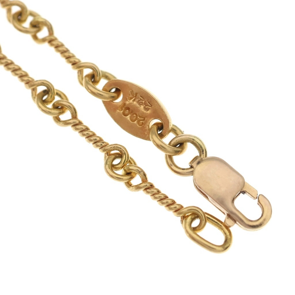 CHROME HEARTS(クロムハーツ) 22K NECKCHAIN T18 ツイストチェーンネックレス 18inch ゴールド BCA014