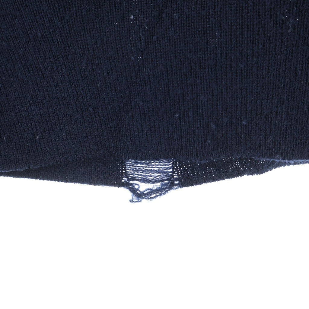 COMME des GARCONS JUNYA WATANABE MAN(コムデギャルソンジュンヤワタナベマン) 14AW AD2014 ウールパッチ切替 ダメージ加工 Vネックニット ネイビー WN-N001