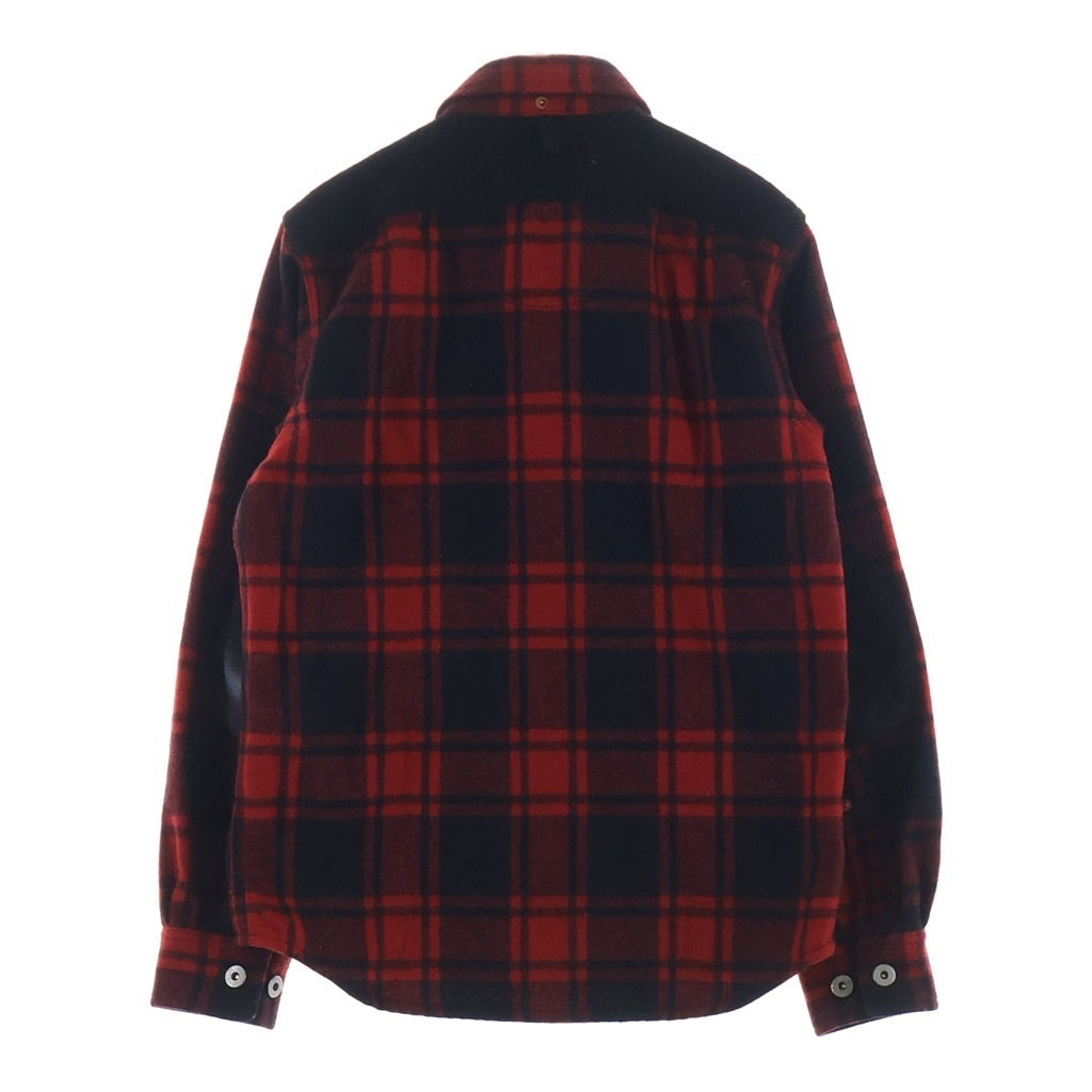 eYe COMME des GARCONS JUNYA WATANABE MAN(アイ コム デ ギャルソン ジュンヤ ワタナベ マン) ×LEVI'S 15AW AD2015 リーバイス レザーエルボーパッチ ウールフランネル トラッカージャケット WP-B908