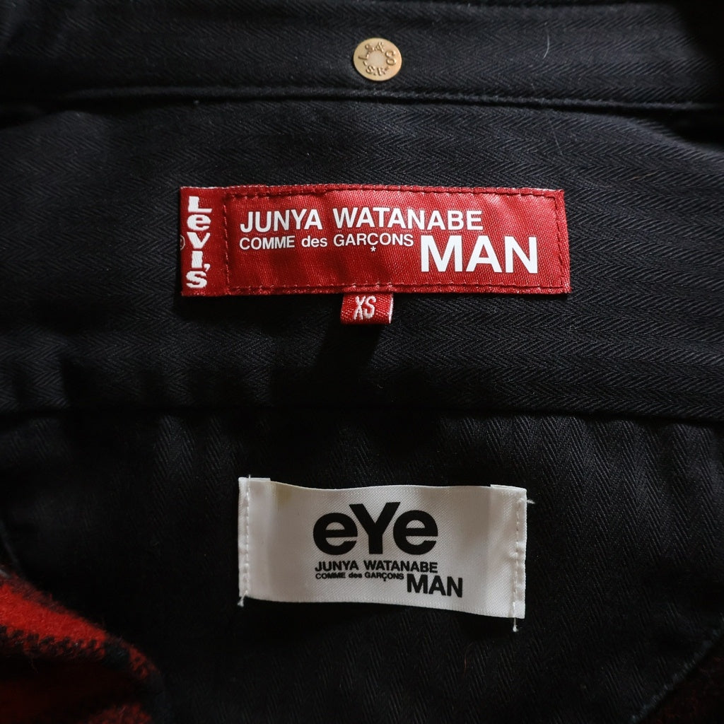 eYe COMME des GARCONS JUNYA WATANABE MAN(アイ コム デ ギャルソン ジュンヤ ワタナベ マン) ×LEVI'S 15AW AD2015 リーバイス レザーエルボーパッチ ウールフランネル トラッカージャケット WP-B908