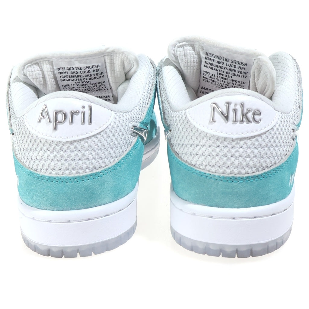 NIKE SB(ナイキエスビー) ×APRIL SKATEBORDS DUNK LOW PRO QS エイプリル スケートボード ダンク プロ ローカットスニーカー ライトブルー レディース US6/24cm FD2562-400