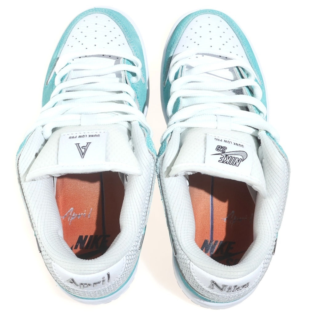NIKE SB(ナイキエスビー) ×APRIL SKATEBORDS DUNK LOW PRO QS エイプリル スケートボード ダンク プロ ローカットスニーカー ライトブルー レディース US6/24cm FD2562-400