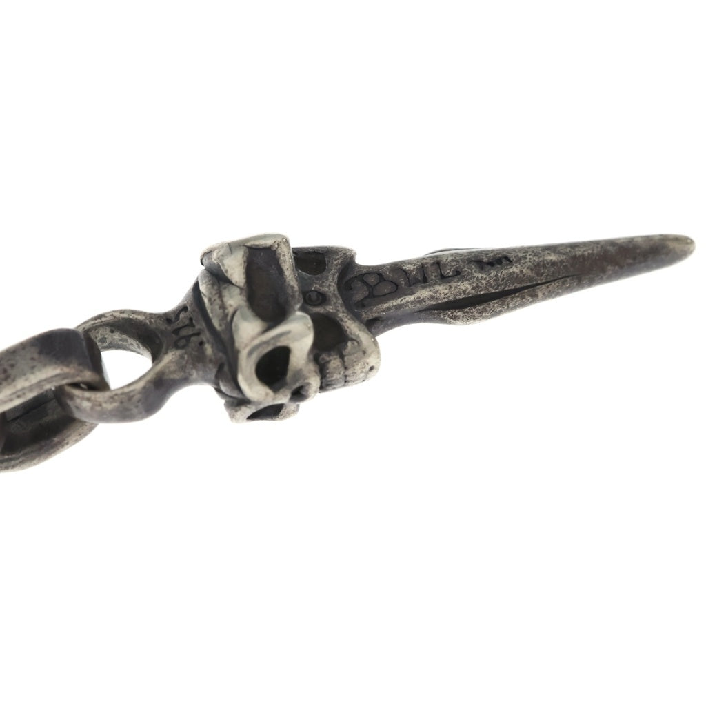 Bill Wall Leather/BWL(ビルウォールレザー) DOUBLE SKULL DAGGER KEY CHAIN ダブルスカルダガー キーチェーン シルバー