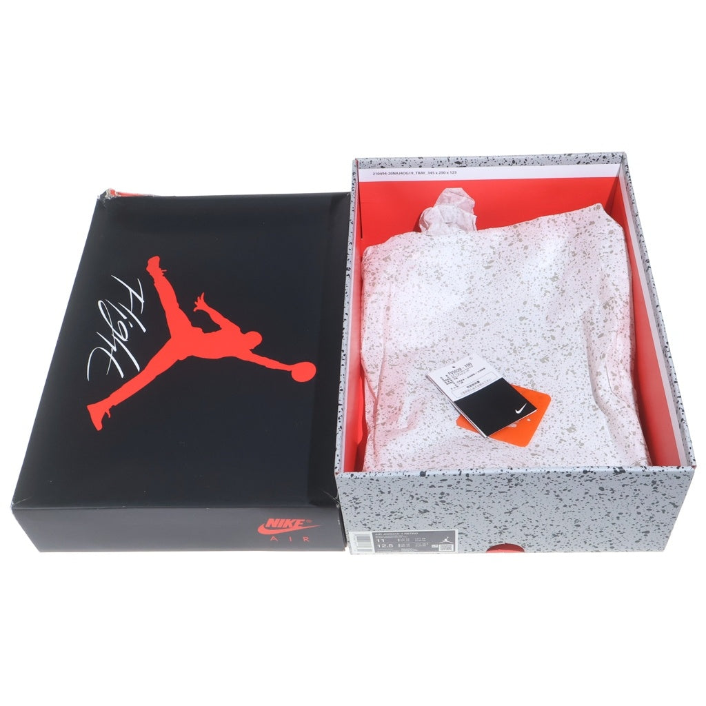 NIKE(ナイキ) AIR JORDAN4 RETRO WHITE CEMENT エアジョーダン4 レトロ ホワイトセメント ハイカットスニーカー ホワイト US11/29cm FV5029-100