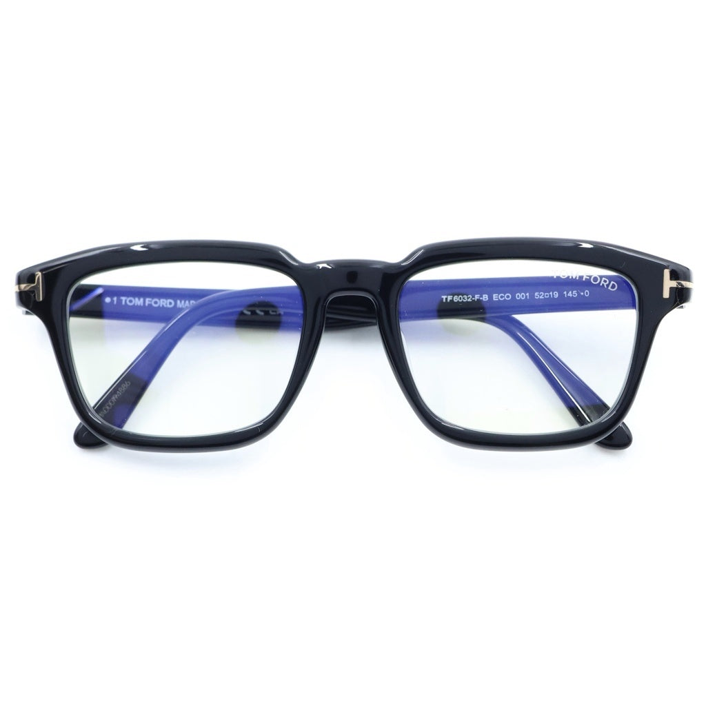 TOM FORD(トムフォード) TF6032-F-B アジアンフィット スクエアフレーム クリアレンズ サングラス メガネ ブラック
