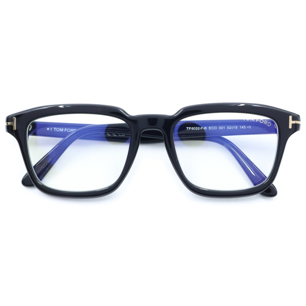 TOM FORD(トムフォード) TF6032-F-B アジアンフィット スクエアフレーム クリアレンズ サングラス メガネ ブラック