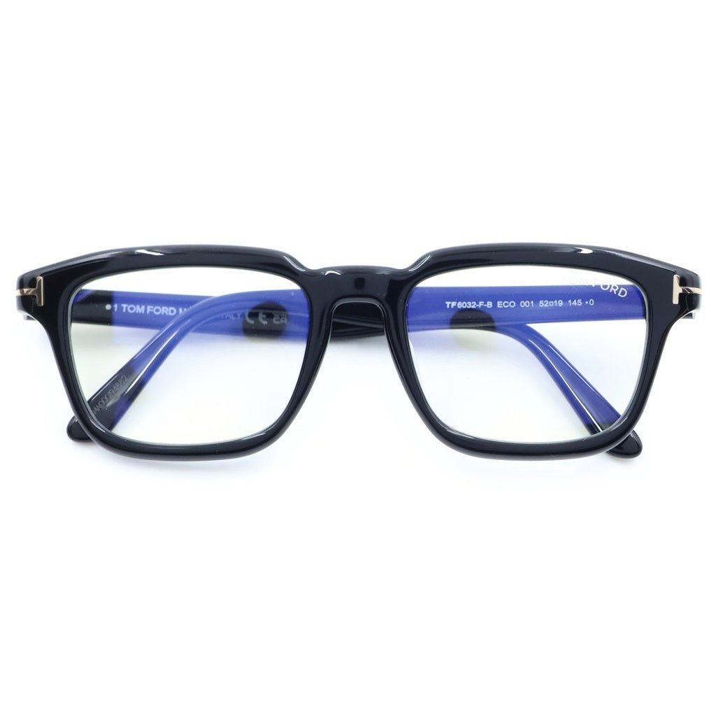 TOM FORD(トムフォード) TF6032-F-B アジアンフィット スクエアフレーム クリアレンズ サングラス メガネ ブラック