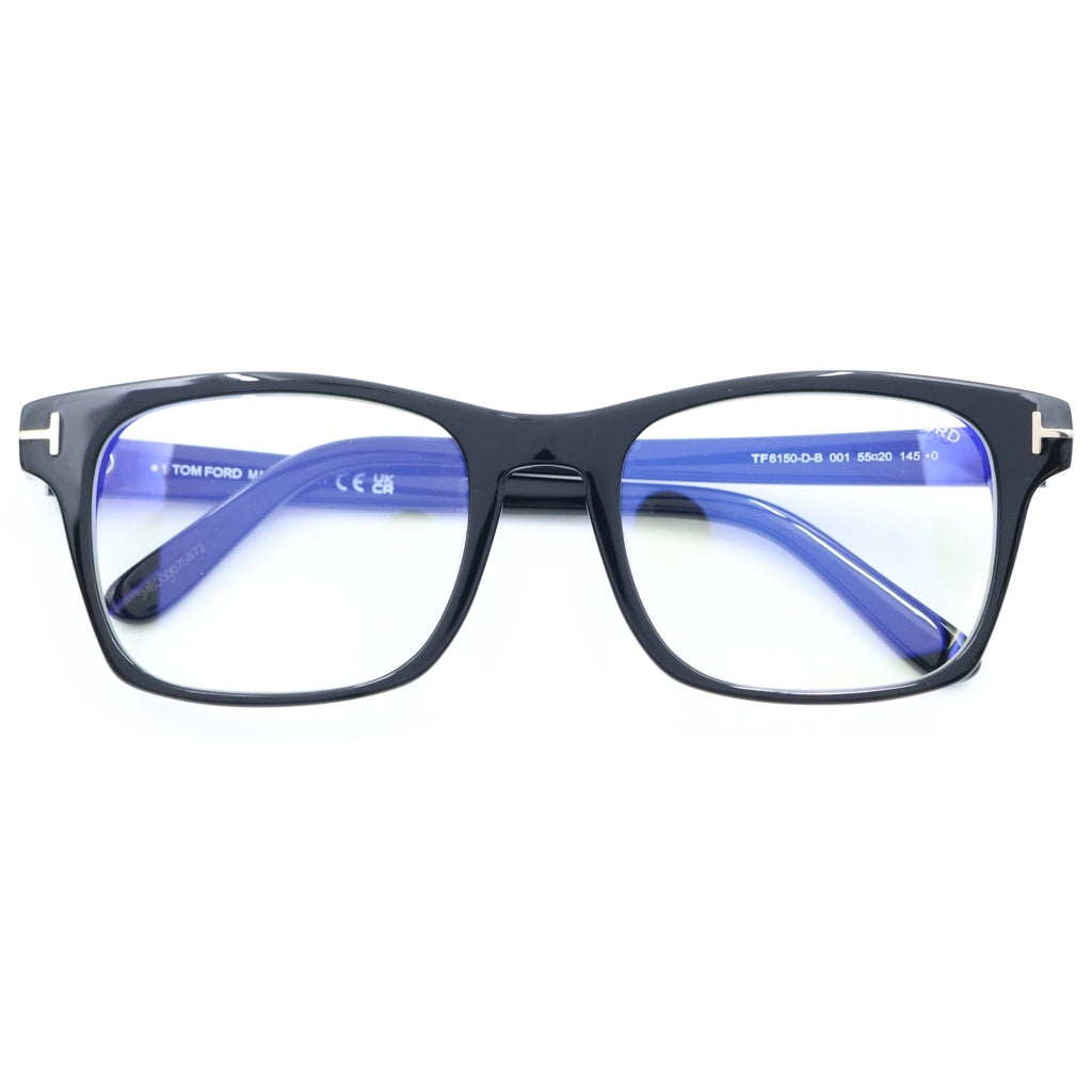 TOM FORD(トムフォード) アジアンフィット スクエアフレーム クリアレンズ サングラス メガネ ブラック TF6150-D-B