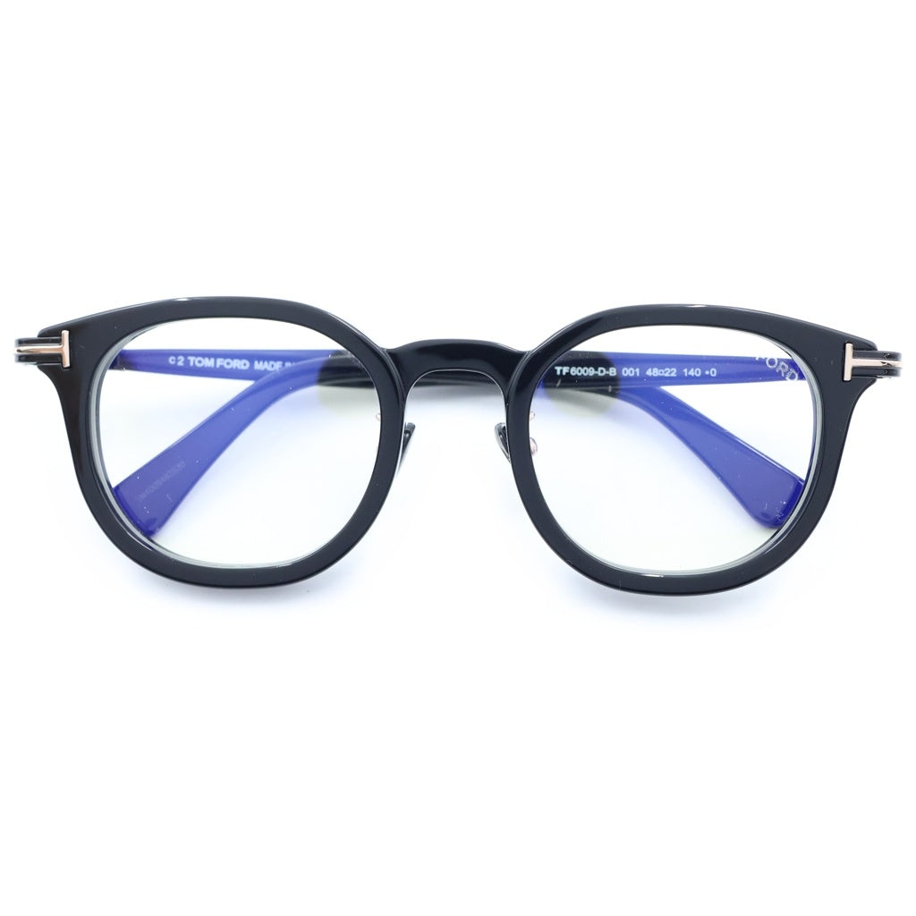 TOM FORD(トムフォード) アジアンフィット ウェリントンフレーム クリアレンズ サングラス メガネ ブラック TF6009-D-B