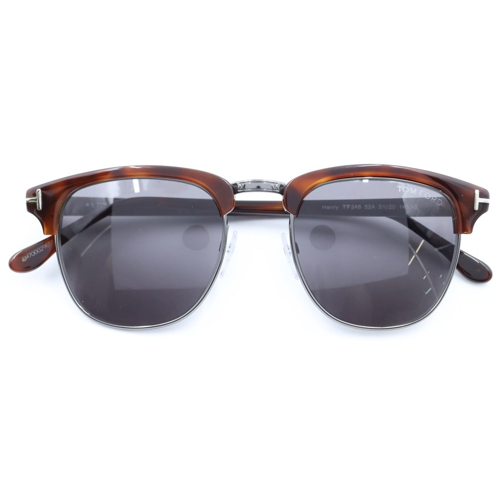 TOM FORD(トムフォード) HENRY サーモントフレーム カラーレンズ サングラス メガネ ブラウン/ブラック TF248
