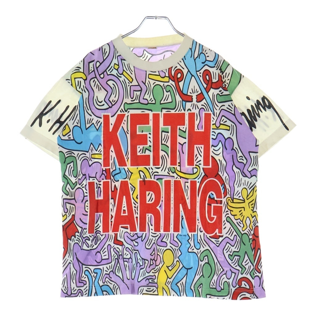 VINTAGE(ヴィンテージ) 90S VINTAGE KEITH HARING XOX ヴィンテージ キースヘリング 総柄プリント クルーネック半袖Tシャツ カットソー マルチ