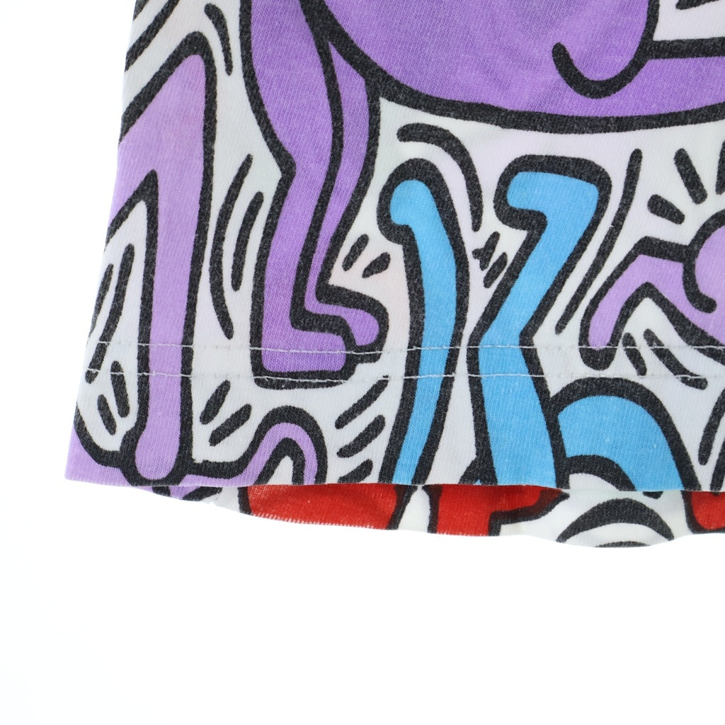 VINTAGE(ヴィンテージ) 90S VINTAGE KEITH HARING XOX ヴィンテージ キースヘリング 総柄プリント クルーネック半袖Tシャツ カットソー マルチ
