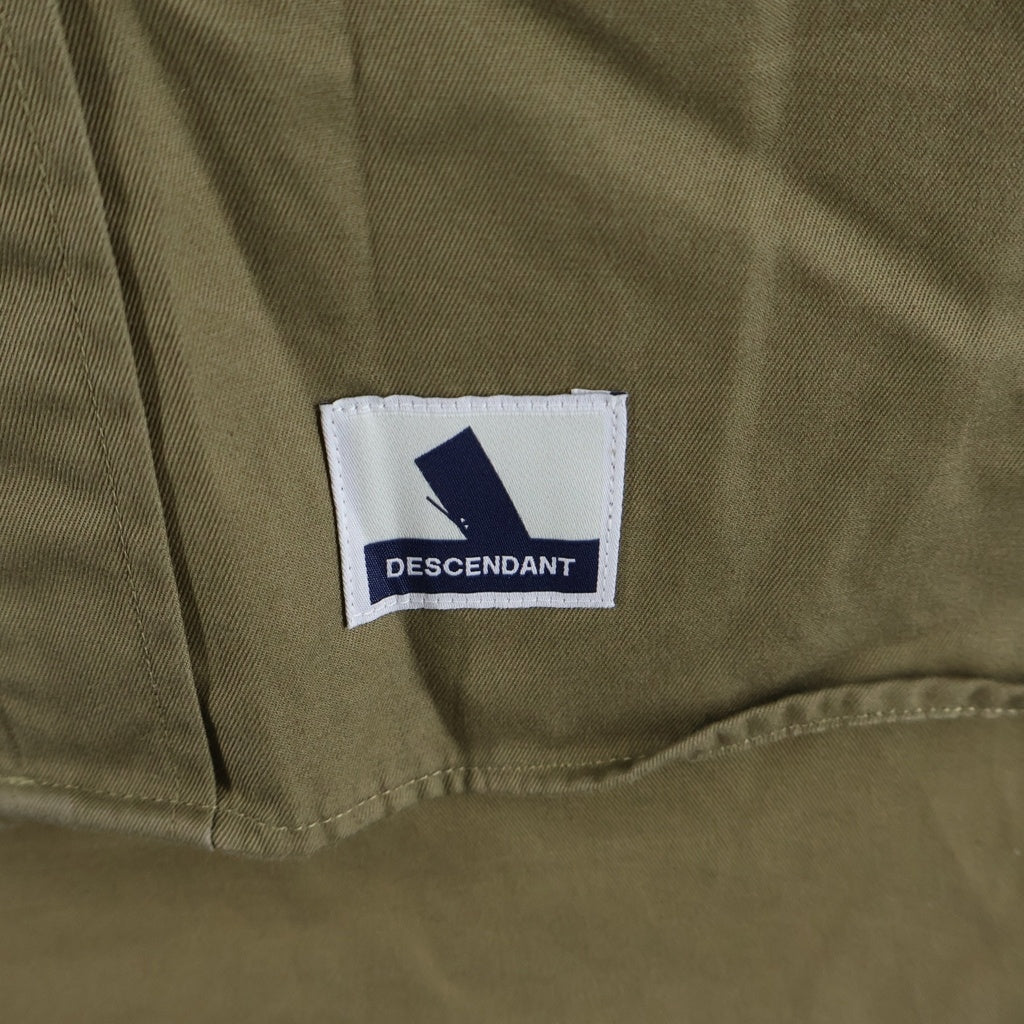 DESCENDANT(ディセンダント) KENNEDYS TWILL L/S SHIRT ケネディ ツイル コットン 長袖シャツ カーキ