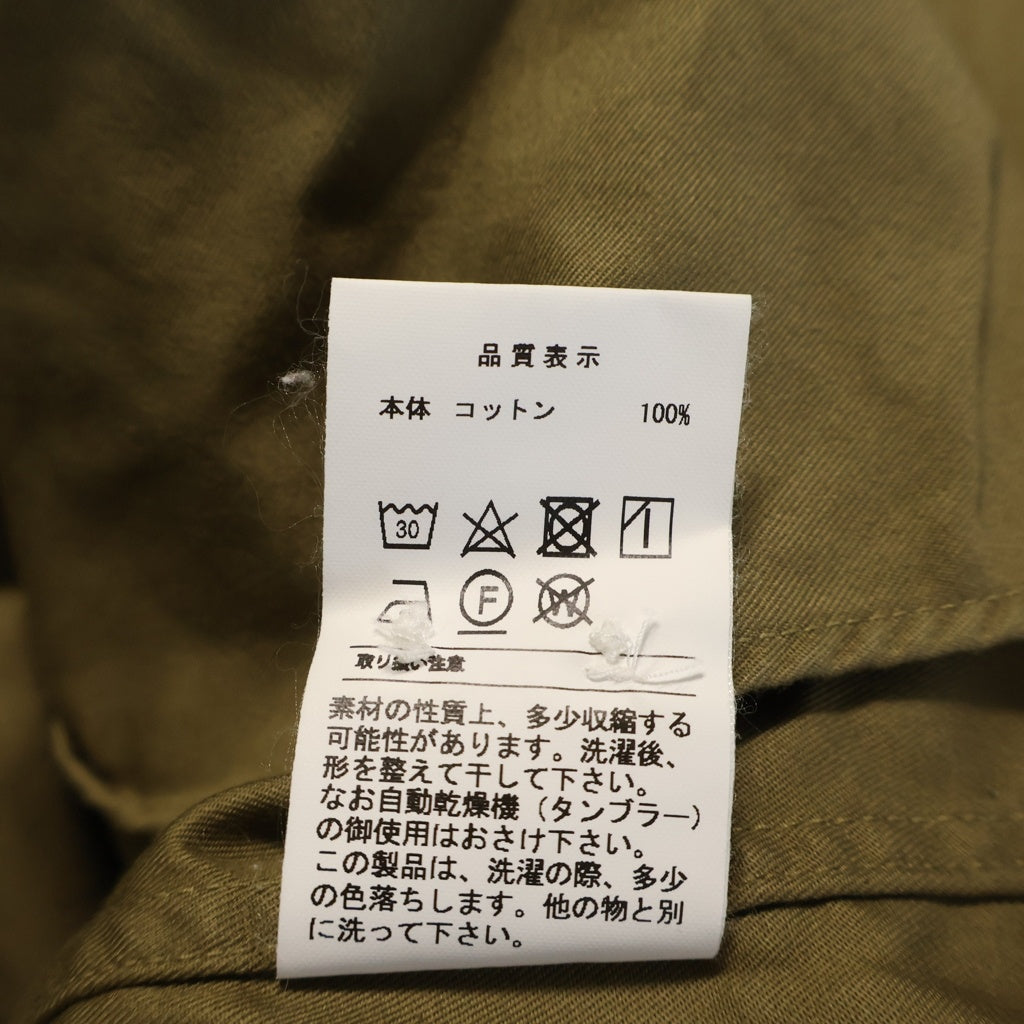 DESCENDANT(ディセンダント) KENNEDYS TWILL L/S SHIRT ケネディ ツイル コットン 長袖シャツ カーキ