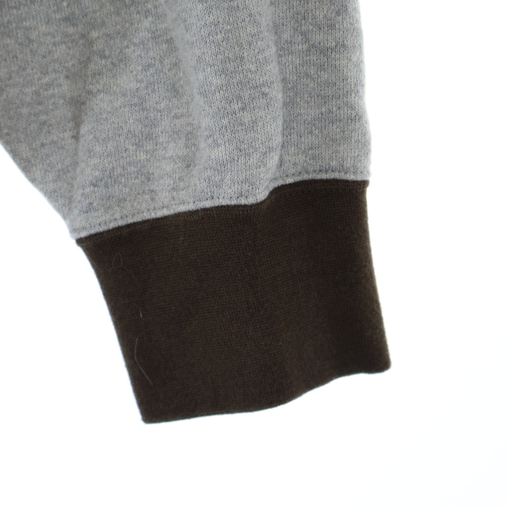 VISVIM(ヴィスヴィム) 25AW JUMBO SB SWEAT L/S N.D. ジャンボ エスビー クルーネックスウェット トレーナー グレー/ブラウン 0125405010004