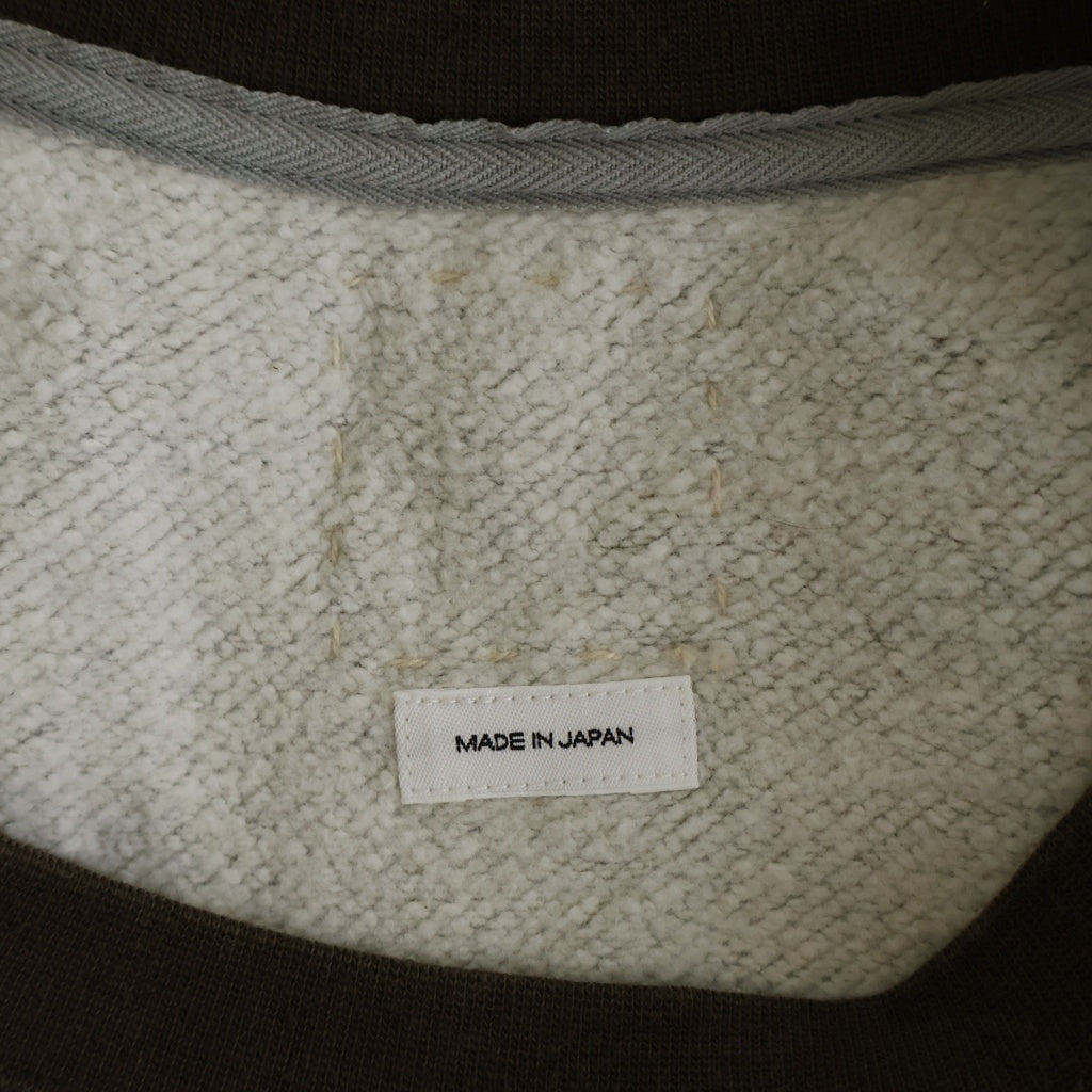 VISVIM(ヴィスヴィム) 25AW JUMBO SB SWEAT L/S N.D. ジャンボ エスビー クルーネックスウェット トレーナー グレー/ブラウン 0125405010004