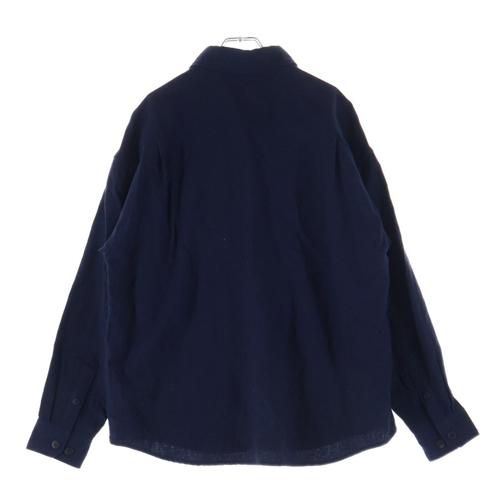 VISVIM(ヴィスヴィム) 25AW LUMBER MIL L/S ランバーミル 長袖 ウールシャツ ネイビー 0125205011014