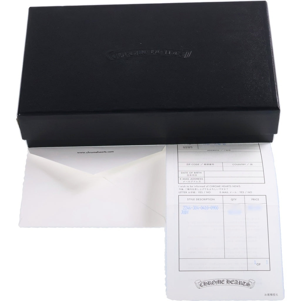 CHROME HEARTS(クロムハーツ) JUDY CROSS BALL ジュディ クロス ボール ボタン レザーウォレット 長財布 ブラック
