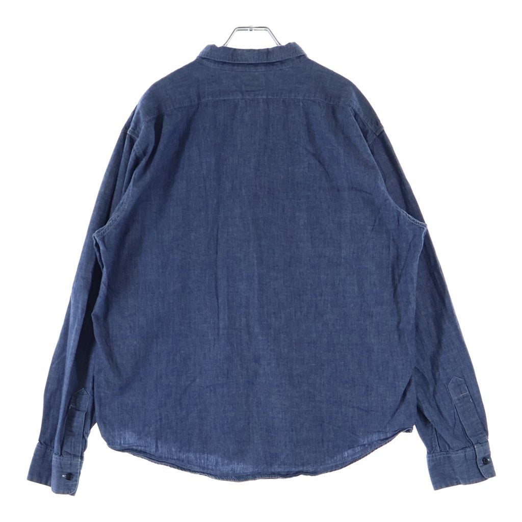 TENDERLOIN(テンダーロイン) T-CHAMBRAY SHT ボタンダウン コットンシャンブレー 長袖シャツ ブルー