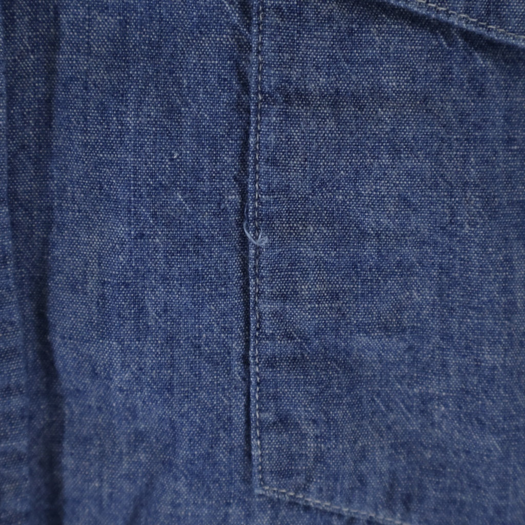 TENDERLOIN(テンダーロイン) T-CHAMBRAY SHT ボタンダウン コットンシャンブレー 長袖シャツ ブルー