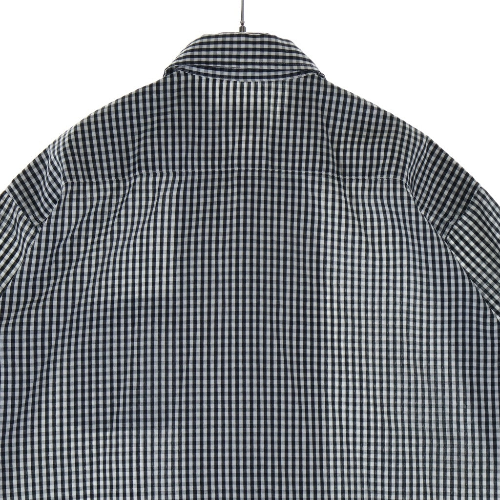 TENDERLOIN(テンダーロイン) CHECK SHIRT 初期 マリンタグ USA製 ギンガムチェック柄 ボックスカット 半袖シャツ ブラック/ホワイト
