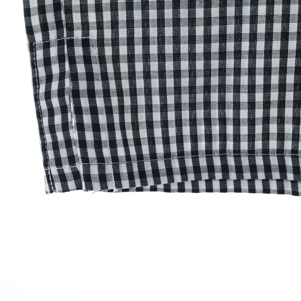 TENDERLOIN(テンダーロイン) CHECK SHIRT 初期 マリンタグ USA製 ギンガムチェック柄 ボックスカット 半袖シャツ ブラック/ホワイト