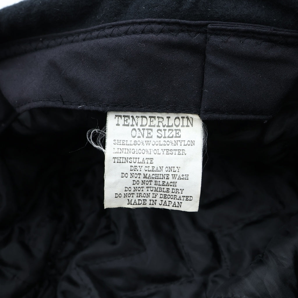 TENDERLOIN(テンダーロイン) FLIGHT CAP ウール フライトキャップ 帽子 ブラック