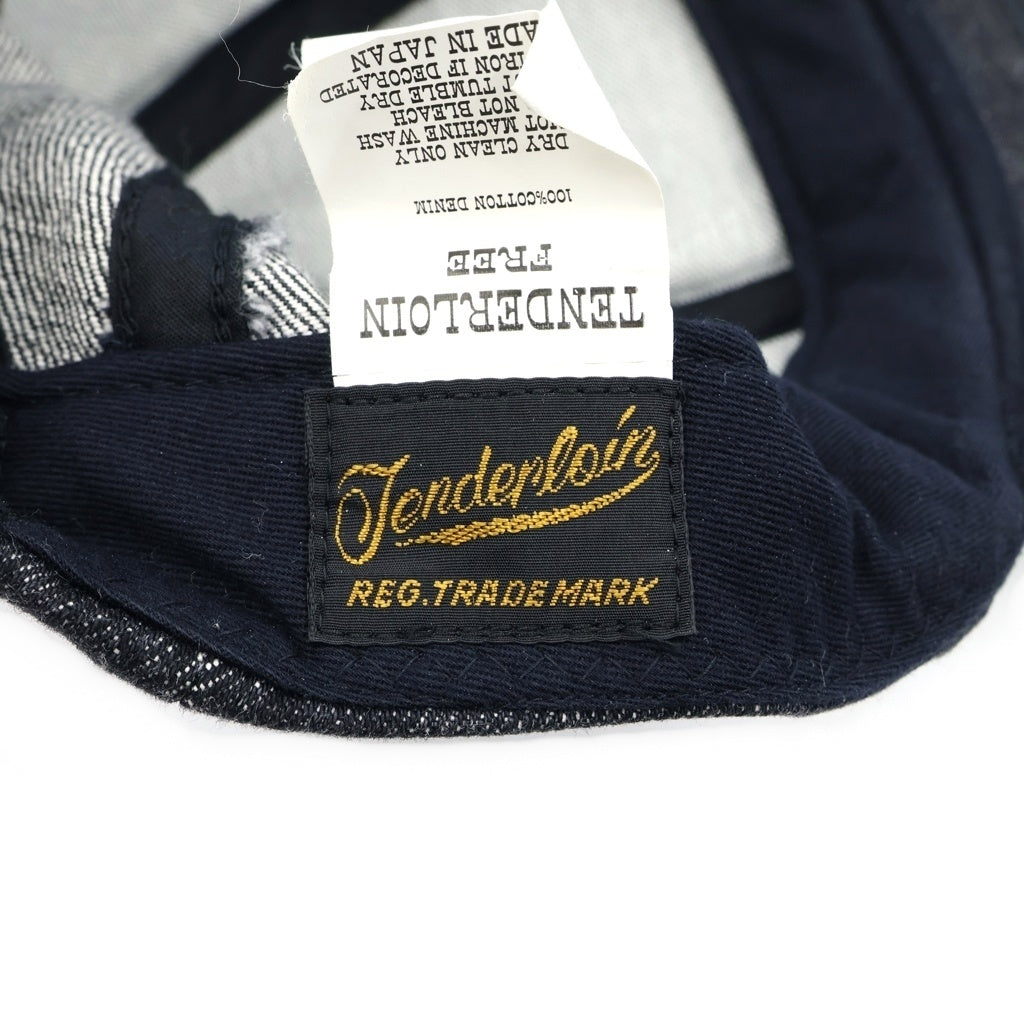 TENDERLOIN(テンダーロイン) DENIM TRUCKER CAP フロントロゴパッチ デニム トラッカーキャップ 帽子 ブラック