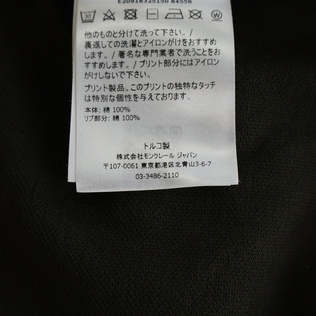 MONCLER(モンクレール) 19AW MAGLIA POLO MANICA CORTA ロゴプリント 半袖ポロシャツ カーキ