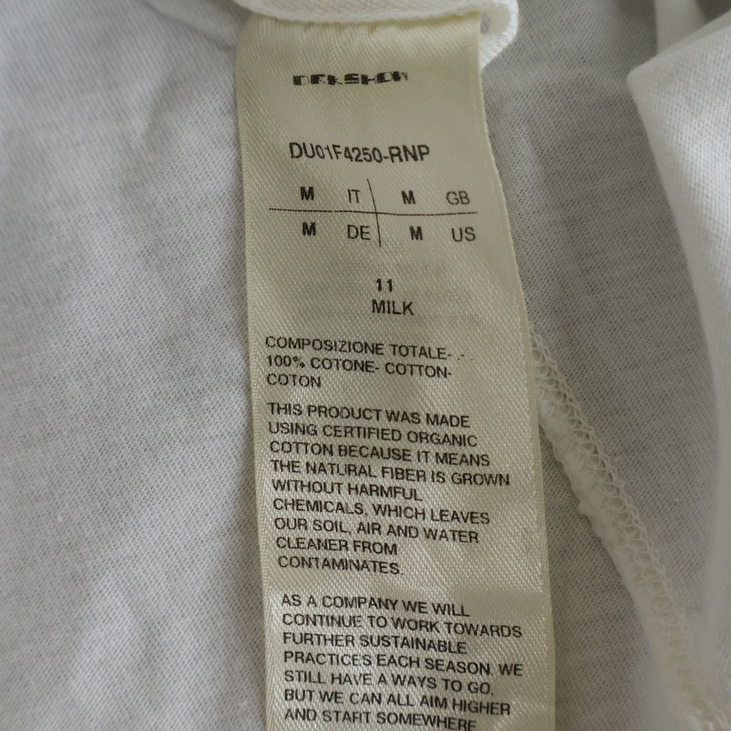 Rick Owens DRKSHDW(リックオウエンス ダークシャドウ) 26SS LEVEL TEE レベルティー クルーネック半袖カットソー ミルク ホワイト DU01F4250-RNP